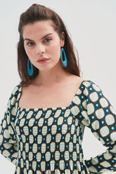 Braunes langes Kleid mit Sternen